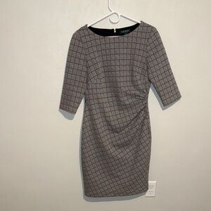 Lauren Ralph Lauren Gray Checkered Dress